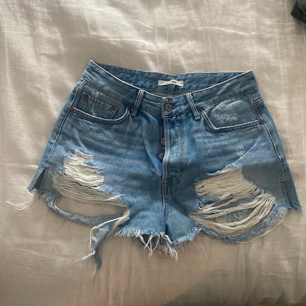 Grlfrnd distressed denim shorts